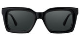 Solana Rectangle Black Polarized Sunglasses