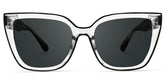 Mirta Square Black Sunglasses and Crsystal Frames