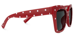 Malcolm Square Red Polka Dot Frame Sunglasses | Zeelool
