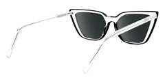 Yosef Cyber Women Black and Clear Cat Eye Frames Sunglasses