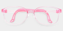 Casey Rectangle Crystal Pink Frame Eyeglasses for Pre-tweens