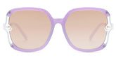 Square Purple Sunglasses Frames