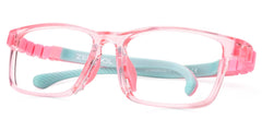 Arddin Rectangle Pink Frame Eyeglasses for Tweens
