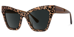 Designer Ansyah Cat Eye Leopard Print Frame Sunglasses