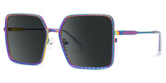 Square Toure Iridescent Frames Designer Sunglasses