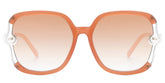 Square Orange Sunglasses Frames