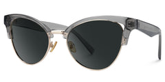 Charlene Browline Gray Sunglasses and Cateye Frames