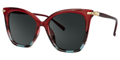 Lamar Butterfly Red Sunglasses and Two-Tone Frames