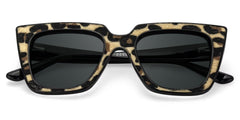 Leopard Print Cat Eye Sunglasses With Black Temple