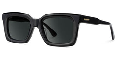 Solana Rectangle Black Polarized Sunglasses