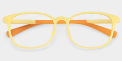 Kids Rectangle Yellow Orange Amaker Frame Glasses | Zeelool