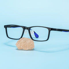 Sunny Rectangle Black Frame Eyeglasses for Tween