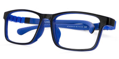 Arddin Rectangle Blue Frame Eyeglasses for Tweens
