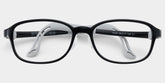 Bright Rectangle Black Frame Eyeglasses for Pre-tweens