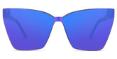 Liliane - Square Blue Frame Sunglasses