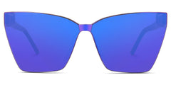 Liliane - Square Blue Frame Sunglasses