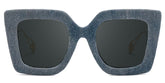 Latanya Denim Blue Glitter Sunglasses Made From Jeans