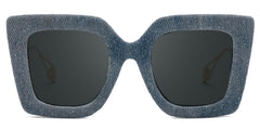 Latanya Denim Blue Glitter Sunglasses Made From Jeans