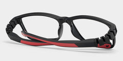 Clay Rectangle Black Red Frame Eyeglasses for Teens