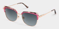 Samson Pink Square Glasses With Tortoiseshell Color-Block Design