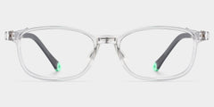 Luca Rectangle Crystal Gray Frame Eyeglasses for Pre-tweens