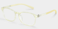 Kids Rectangle Crystal Yellow Amaker Frame Glasses | Zeelool
