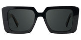 Reeve Rectangle Black Polarized Sunglasses