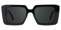 Reeve Rectangle Black Polarized Sunglasses