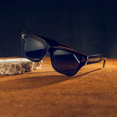 Marlowe Black Rectangle Polarized Sunglasses Online | Zeelool