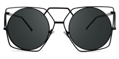 Evette Geometric Black Sunglasses | Zeelool Glasses