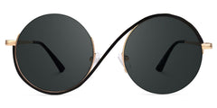 Witch Glasses - Flozif Round Black Frame Sunglasses | Zeelool