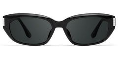 Riviera Black Geometric Sunglasses in TR90 Material