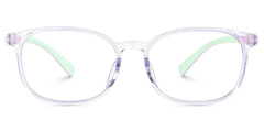 Kids Oval Purple Amaker Frame Glasses | Zeelool