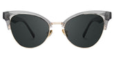 Charlene Browline Gray Sunglasses and Cateye Frames