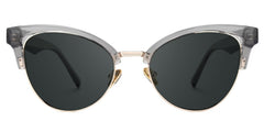 Charlene Browline Gray Sunglasses and Cateye Frames