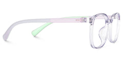 Kids Oval Purple Amaker Frame Glasses | Zeelool
