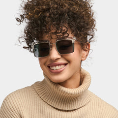 Kiana Square Crystal Frame Sunglasses | Zeelool Optical