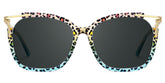Spring hinges Sidibe Sunglasses, Sidibe Blue leopard Sunglasses -Zeelool