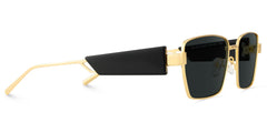 Aluna Rectangle Gold Polarized Sunglasses