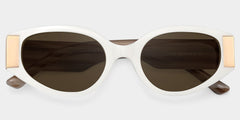 Havana white Frame Polarized Sunglasses with cat-eye Style Online | ZEELOOL