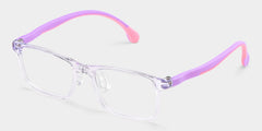 Sunny Rectangle Purple Frame Eyeglasses for Tween