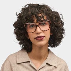 Square Eboney Tortoise Frame Glasses Deals -Zeelool Optical