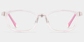 Luca Rectangle Crystal Pink Frame Eyeglasses for Pre-tweens