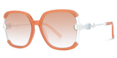 Square Orange Sunglasses Frames