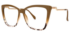 Awilda Cat-eye Brown Glasses and Thin Frame