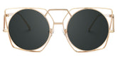 Ybarra Geometric Gold Sunglasses | Zeelool Glasses
