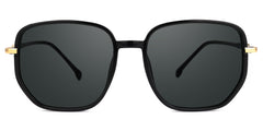 Joana Geometric Black Sunglasses