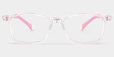 June Rectangle Crystal Pink Frame Eyeglasses for Pre-tweens