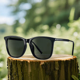 Malika Black Frame Polarized Sunglasses with square Style Online | ZEELOOL