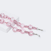 Pink Round Glasses Chain -Sunglasses Transparent Chain